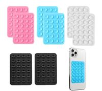 8Pcs Phone Suction Pad Hands-Free Octobuddy Double Sided Silicone Suction Phone Case Multipurpose Sticky Pad Grip Non Slip Suction Cup Mount Sticky Grip Handset Holder for Selfies and Videos