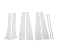8Pcs Pillar Post Trim, High Strength PC Mirror Style Chrome Door Window Pillar Cover Sticker, Durable B Pillar with Double Sided Adhesive for Car Exterior Protectio