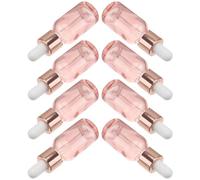 8pcs Pink 15ml Thick Glass Dropper Bottles for Perfume and Oils | Perfume Small Refill Bottle, Precise Dispensing for Liquids, Home and Store Use, Smooth Finish