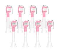 8pcs Pink Children's Toothbrush Replacement Head, Compatible for Philips Sonicare, Toothbrush Head, Mini Size for 3-7 Kids