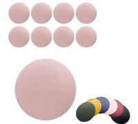 8pcs Pink Round Leather Drinking Coasters 10CM,PU Leather Cup Mats For Cafe,Bar