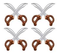 8PCS Pirate Sword, Inflatable Foam Swords for Kids, Pirate Accessories for Party, Halloween Costume Props, Role Play Toys, Summer Pool Beach Party Favors, Safe Soft Play Weapons for Children