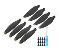 8PCS Plastic Drone Propellers for Mini, Lightweight RC Drone Blades with Gold Edge, High Strength Durable Replacement, Smooth Flight & Strong Thrust, Compatible with Mini Drones (Black gold edge)