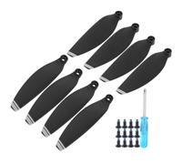 8PCS Plastic Drone Propellers for Mini, Lightweight RC Drone Blades with Gold Edge, High Strength Durable Replacement, Smooth Flight & Strong Thrust, Compatible with Mini Drones (Black silver edge)