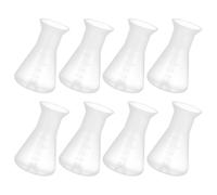 8pcs Plastic Erlenmeyer Flask Set 50ml Conical, Narrow Neck, Pp
