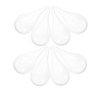 8pcs Plastic Fillable Drop Shape Hanging Ball Ornaments