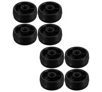 8pcs Plastic Fitness Roller Wheel for Bikes and Equipment, Black PP | 360 Degree Rotation, Quiet Design, High Load Capacity, Universal Interface, Home Gym and Commercial Use