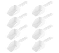 8PCS Plastic Ice Scoop, Candy Buffet Containers Scoopers Popcorn Bar Supplies Flour Scoops for Parties Wedding Bar Jars Freezer Dry Goods