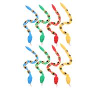 8PCS Plastic Jointed Snake, Jointed Wiggly Snakes Retro Wiggly Trick Playthings Pranks Party Favor Educational Halloween Party Decoration for Children Play