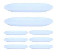 8pcs Plastic Oval Jewelry Dish Ring Holder Decorative Tray for Home