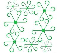 8PCS Plastic Plant Stem Supports with 4 Size Choices for Supporting Young Plants Through Early Growth and Transplanting Stages (Black set)