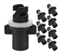 8pcs Plastic Screw on Valve Adapter for Inflatables, Kayaks and Boats | High Pressure Compatible, Spiral Valve Design, Integrated Hose Plug Structure, for Outdoor Water Sports