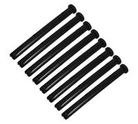 8pcs Plastic Trash Can Lid Pin for 240l Garbage Bin, Long Insert Type | Wheelie Bin Replacement Parts, Secure Connection and Easy Installation, Black Plastic Maintenance Accessory