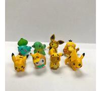 8pcs Pokemon Figures Pikachu Charmander Jigglypuff Squirtle Anime Figures Model