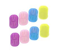 8pcs Portable Soap Sheets in Plastic Box for Office Face Wash | Compact Hand Wash Tablets, Easy to Use and Fragrant, Boxed Set with Plastic Case for Travel Random Color