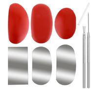 8Pcs Pottery Tools Set Includes 3 Sizes Pottery Ribs, 3 Sculpture Potter Trimming Tools, 1 Ceramic Clay Needle and 1 Wire Texture Detailing Tool for Artists,Ceramic Enthusiasts