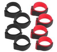 8pcs Poultry Rooster Collar Nylon Red Black Anti-crowing