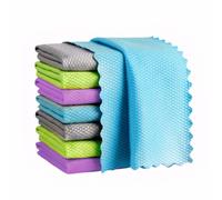 8pcs Practical Microfiber Fish Scale Cloth - Soft Cleaning Cloth Is Multipurpose Nano Polishing Lint Free Streak Free Highly Absorbent Cleaning Supplies For House, Kitchen, Car Care, Furniture