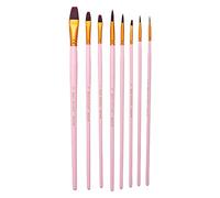 8PCS Professional Artist Paintbrush Portable Paint Brush for Beginner Watercolor Gouache Painting Easter Egg Coloring Brushes Professional for Artists Travel Brush Pens Set Refillable for Kids Flat