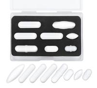 8PCS PTFE Magnetic Stir Bar Set for Magnetic Stirrer, White Magnet Mixing Bars,3 Shapes, 8x15mm, 8x30mm, 7x15mm, 10x30mm Magnetism for Laboratory Home DIY Project