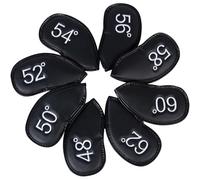 8pcs PU Leather Golfs Headcover Protective Covers Rod Head Cases Waterproofs Golfs Iron Head Covers Accessory Club Cover Protective Cover Soft Enduring Portable