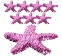 8pcs Purple Star Hair Clips for Women Cute Fabric Metal | Sequins Finish, Mini Accessory for Birthday or Wedding, Versatile Comfortable Wear, Trendy Style