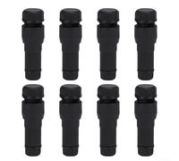 8pcs Quick Connect Wire Terminals for Outdoor Lights - for t-type Piercing Connector Weatherproof Brass Core Lawn Deck Yard(Black)