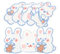 8pcs Rabbit Sewing Patches Chenille Cloth Appliques