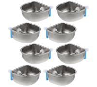8pcs Rabbit Water Dispenser Stainless Steel Automatic Drinking Bowl