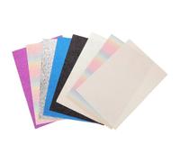 8pcs Rainbow Glitter Fuse Bead Ironing Sheets for Craft Teachers | PU Leather Sheets, Washable Reuse, Easy Cutting, Even Melting, Creative Workshop Use for Intricate Patterns