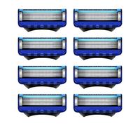 8PCS Razor Blades for Men,for Pro-g Compatible with Gillette Fusion 5 blades,5-Layer Shaving Blades with Lubrication Strips,Smooth & Comfortable Shaves for Home or Travel