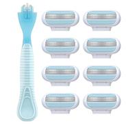 8PCS Razor Heads For Women - Suitable For The Gillette Venus Women's Razor Blade Refill Pack - Smooth 3 Layer Blade & Pivoting Head - Effortless Shave For Bathroom, Travel, Beach Party