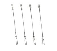 8PCS RC Airplane Metal Clip Push Rod Coupler with Pushrod Connecting Rod for RC Airplane Helicopter Aircraft Boat DIY Model Plane Connection Accessories (M2 Clevis,M2x150mm Pushrod)