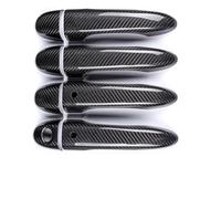 8pcs Real Carbon Fiber Auto Outer Door Handle Cover Compatible for Maserati Ghibli Quattroporte Levante LHD Car Styling(Front dr with Sensor)