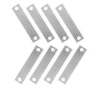 8pcs Rectangular Acrylic Road Pavement Markers White Reflective 7x1.6 inch | All-season Durability, Low-Light Guidance, Suitable for Garage Entrances and Highway Safety, Quick Installation