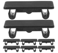8pcs Rectangular Rocker Bracket Filler Snap-in Hole Cover for Panels | Nylon Build, Black Finish, 4.8x2.4x1.2cm, Neat Fit for Interior Maintenance and Delete Openings