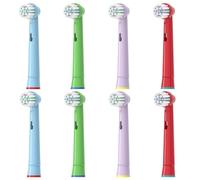 8PCS Recyclable Kids Toothbrush Heads Compatible with Oral B Kid Electric Toothbrush Eco Friendly Ultra Soft Sensitive Bristles for Kids Ages 3-5 6-12 for Sensitive Teeth and Gums Colourful