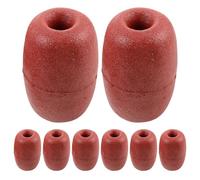 8pcs Red Foam Net Float Ball through Hole Buoy for Fishing | PVC and Hdpe Foam Build, High Buoyancy, Quick Rigging, for Longlines, Lobster Pots, Freshwater Use