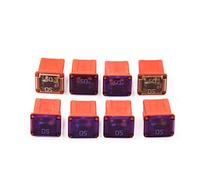 8Pcs Red Plastic Car Push-in Type Female PAL Cartridge Mini Fuse DC 32V 50A