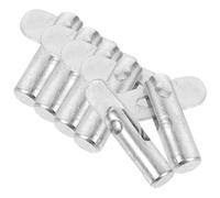 8pcs Replaceable Scaffolding Fixed Pin 12x45mm Galvanized Locking Part | Compact Hardware for Scaffold Frames, Supports Rapid Setup, Corrosion Resistance, Silver Finish, Suitable Construction Sites
