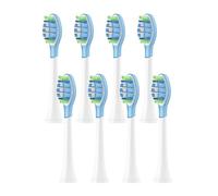 8Pcs Replacement Brush Heads .Compatible for Philips HX6064 HX6930 HX6730 Electric Toothbrush Vacuum 4100 6500 6100 5300 C3(C3 White)