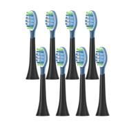 8Pcs Replacement Brush Heads .Compatible for Philips HX6064 HX6930 HX6730 Electric Toothbrush Vacuum 4100 6500 6100 5300 C3(C3 Black)