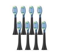 8Pcs Replacement Brush Heads Compatible for Philips HX6064 HX6930 HX6730 Sonic Electric Toothbrush Vacuum 4100 6500 6100 5300 C3(C3 Black)