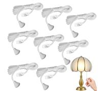 8PCS Replacement Cord Pull for Ceiling Switch, Nylon Pull Cord Light Switch Bathroom Light Pull Cord, Pull Cord for Light Switch, Switch Replacement Wire for Ceiling Switches Bathroom Light(1.5m)