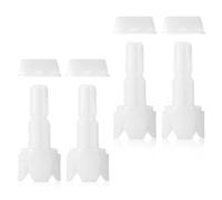 8pcs Replacement Parts Compatible with Baby Brezza FRP0046 Formula Pro Advanced, Axle Stem Shaft and Silicone Scraper Rubber Blade Accessories (Attach to Locking Cover)