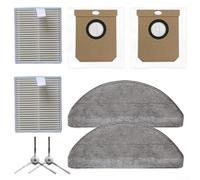 8Pcs Replacement Parts Set fits for Polaris PVCR 4250 4260 Robot Vacuums - Include 2 HEPA Filters, 2 Mop Cloths, 2 Dust Bags, 2 Side Brushes(A)