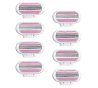 8PCS Replacement Razor Blades Compatible with Gillette Venus Razor Blades Women Refill Venus Razors Blades Extra Smooth 3 Layer Blade & Rotating Head Design Effortless Washable Comfort Edge (Pink)