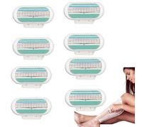 8Pcs Replacement Razor Blades Compatible with Gillette Venus Smooth Razor Women's Razors Blades Refills Triple-Layer Pivoting Head Washable Effortless Glide Easy to Replace for Women Men