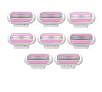 8Pcs Replacement Razor Blades for Gillette Venus 3-Layer Ultra-Smooth Women’s Razor Refills Comfort Easy to Replace Effortless Glide for Body Sensitive Skin Bathroom Beach Travel Gifts, Pink