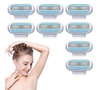 8Pcs Replacement Razor Blades for Gillette Venus Extra Smooth Women Razor Heads with 3 Layer Blade Effortless Glide Easy to Replace Washable Easy-Clean Refills for Shave Blue